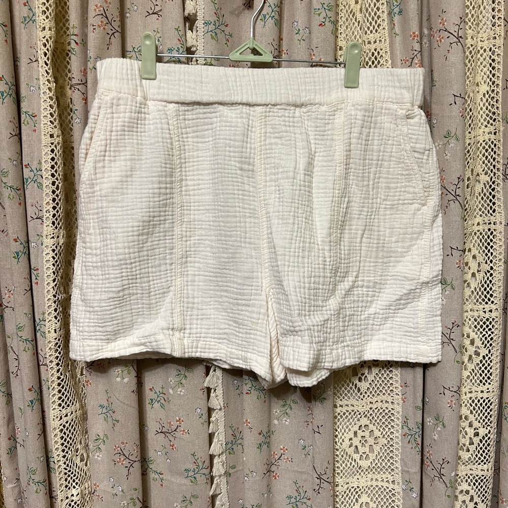 Madewell Textured Cotton‎ Pull On Shorts Size XL EUC